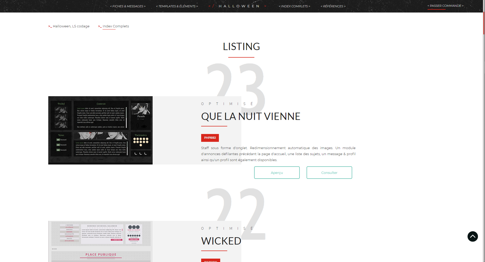 Aperçu Codebook Mégane HAMMOUM Webmaster Toulouse Halloween Libre service